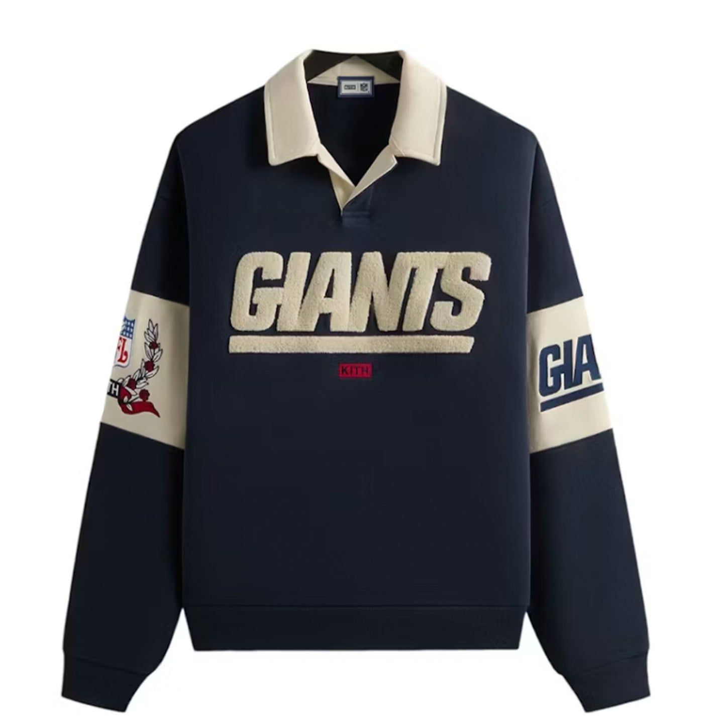 Kith x NFL 47 Giants Nelson Collared Pullover Nocturnal  [USED] - L (Used)