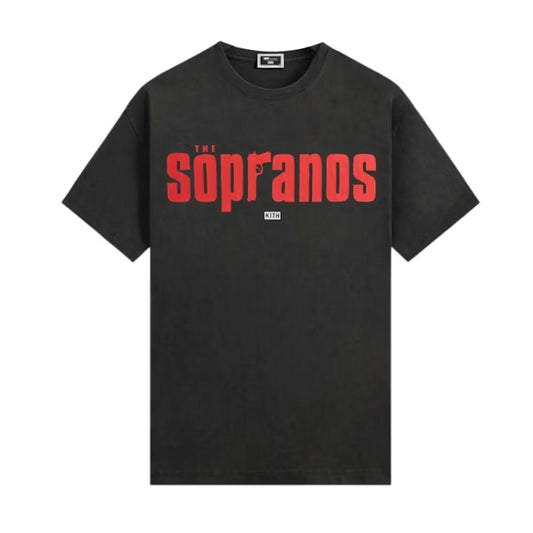 Kith x The Sopranos Main Logo Vintage Tee Black