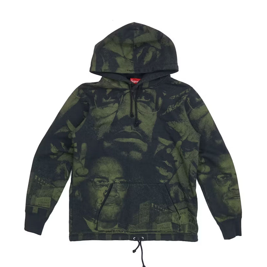 Supreme Malcolm X Hooded Sweatshirt Black [USED] - M (Used)