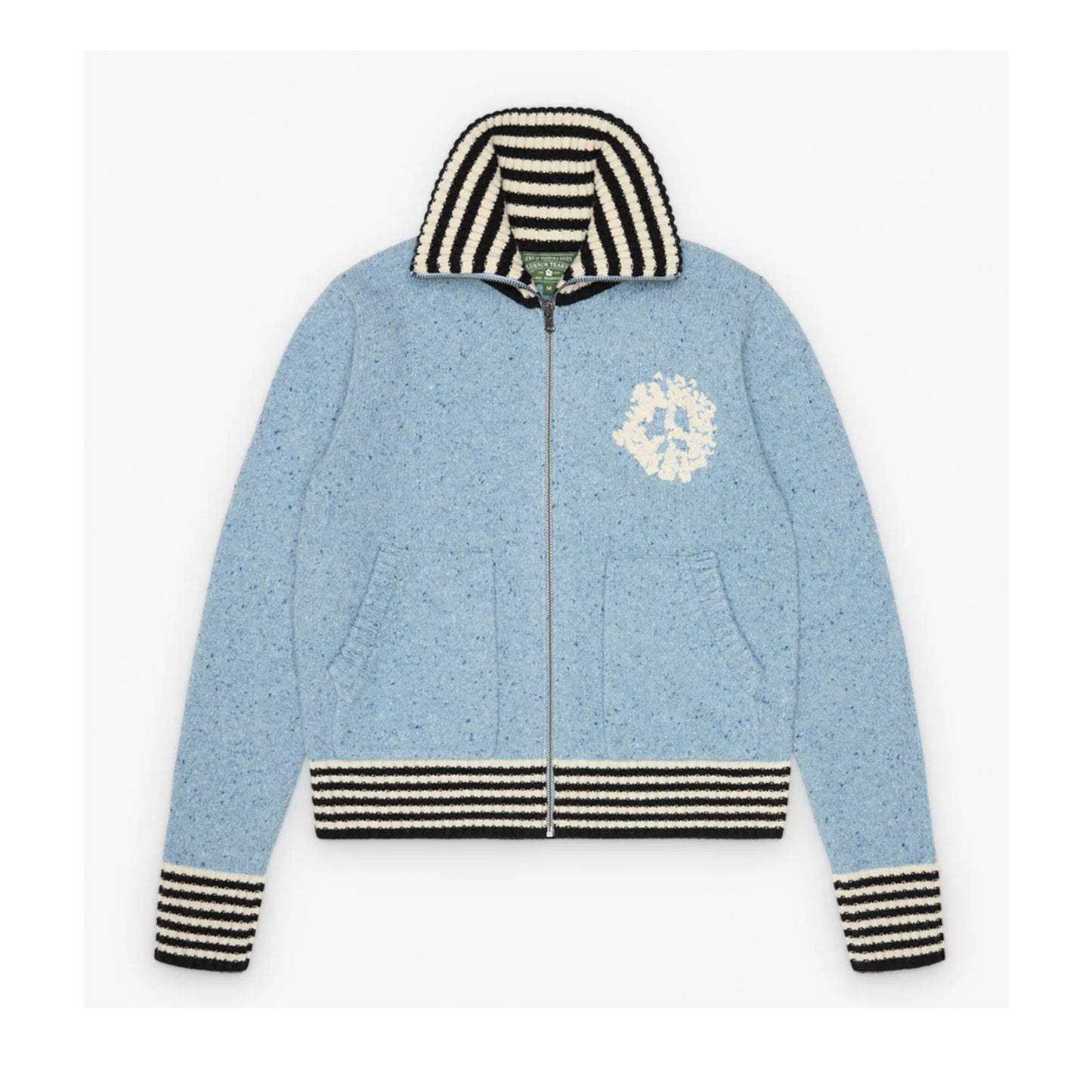 Denim Tears Men's Denim University Zip Sweater Blue [USED] - XL (Used)