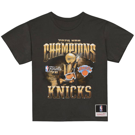 Men's New York Knicks Mitchell & Ness Black 2026 NBA Finals Champions T-Shirt