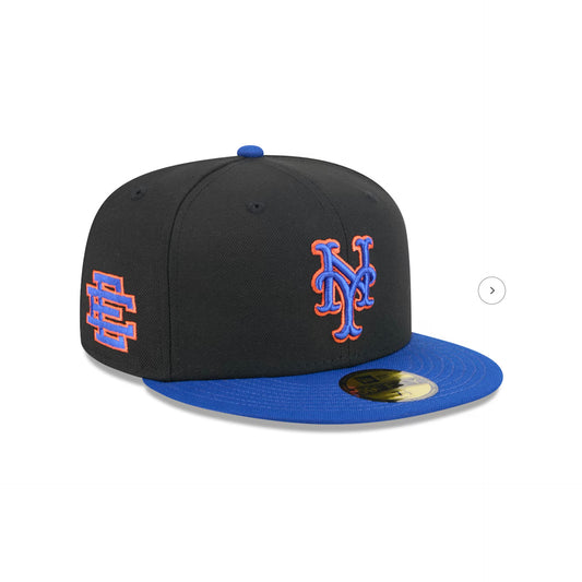 Men's New York Mets New Era Black x Eric Emanuel 59FIFTY Fitted Hat