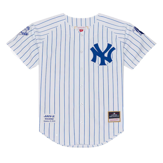 Men's New York Yankees Jay-Z The Blueprint x Mitchell & Ness White Baseball Jersey