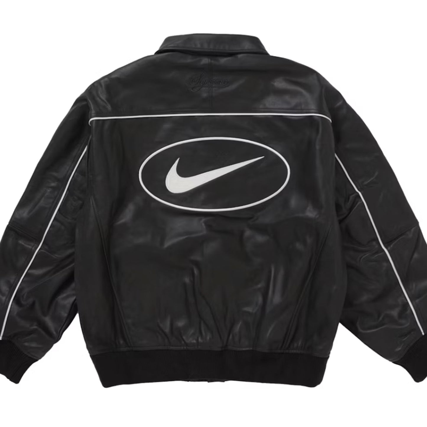 Supreme Nike Leather Varsity Jacket Black [USED] - S (Used)