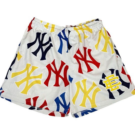 Eric Emanuel EE Basic Shorts New York Yankees White Yellow [USED] - XL (Used)