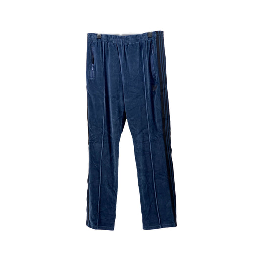 Needles Men's Blue Velour Side-Striped Pull-On Straight-Leg Track Pants [USED] - M (Used)
