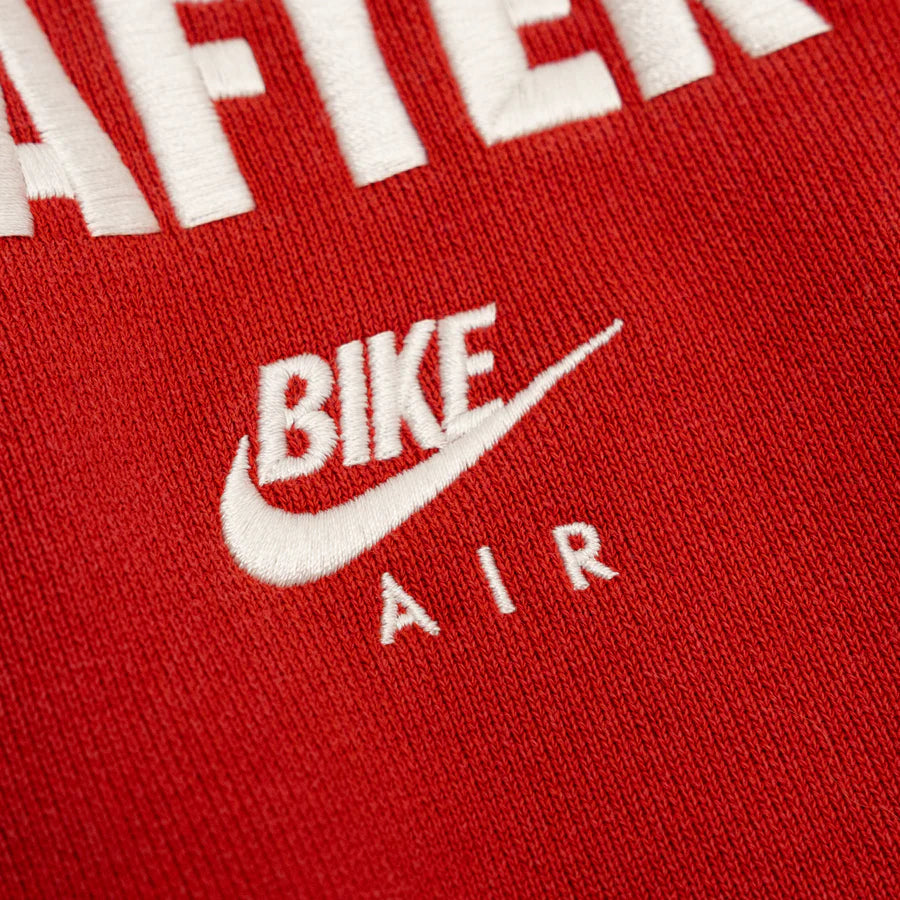 Jordan BIKE AIR x Nigel Sylvester Fleece Crewneck Sweatshirt Cinnabar Red
