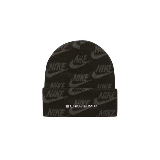 Supreme Nike Jacquard Logos Beanie Black