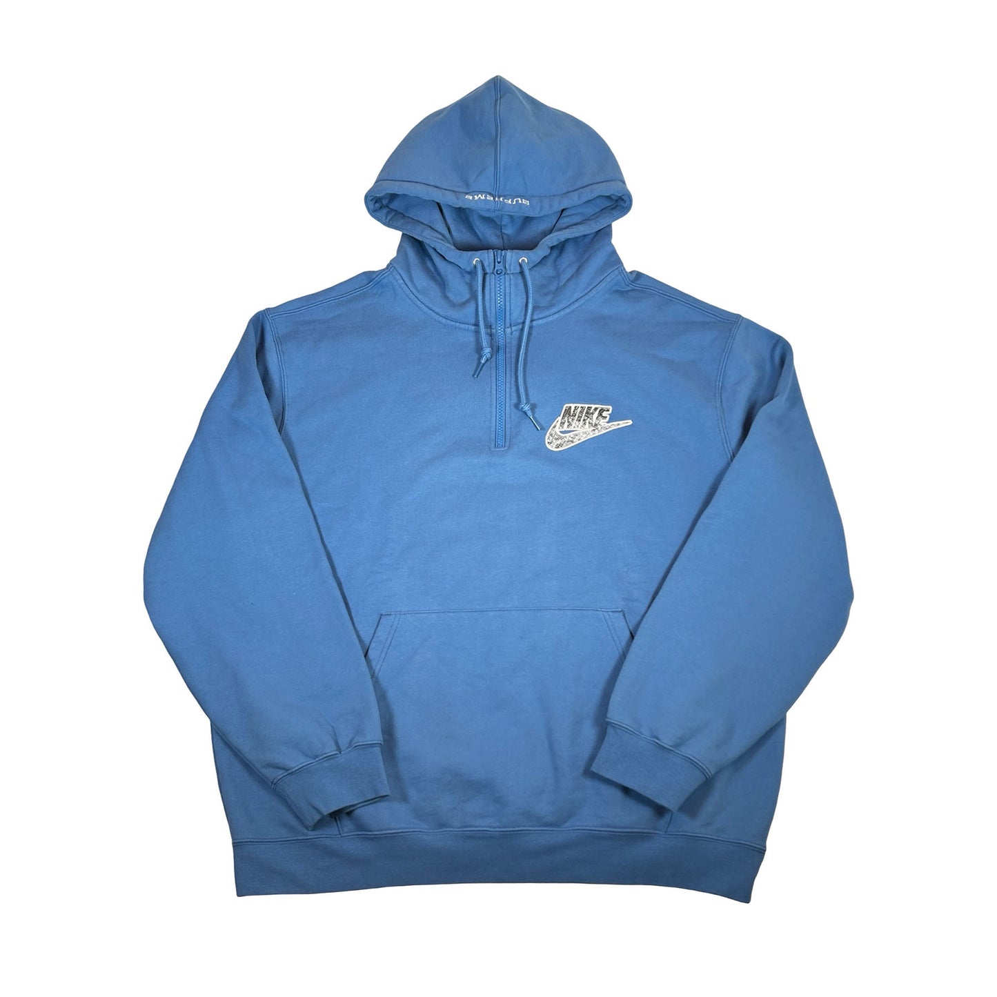 Supreme Nike Half Zip Hooded Sweatshirt Blue [USED] - XL (Used)