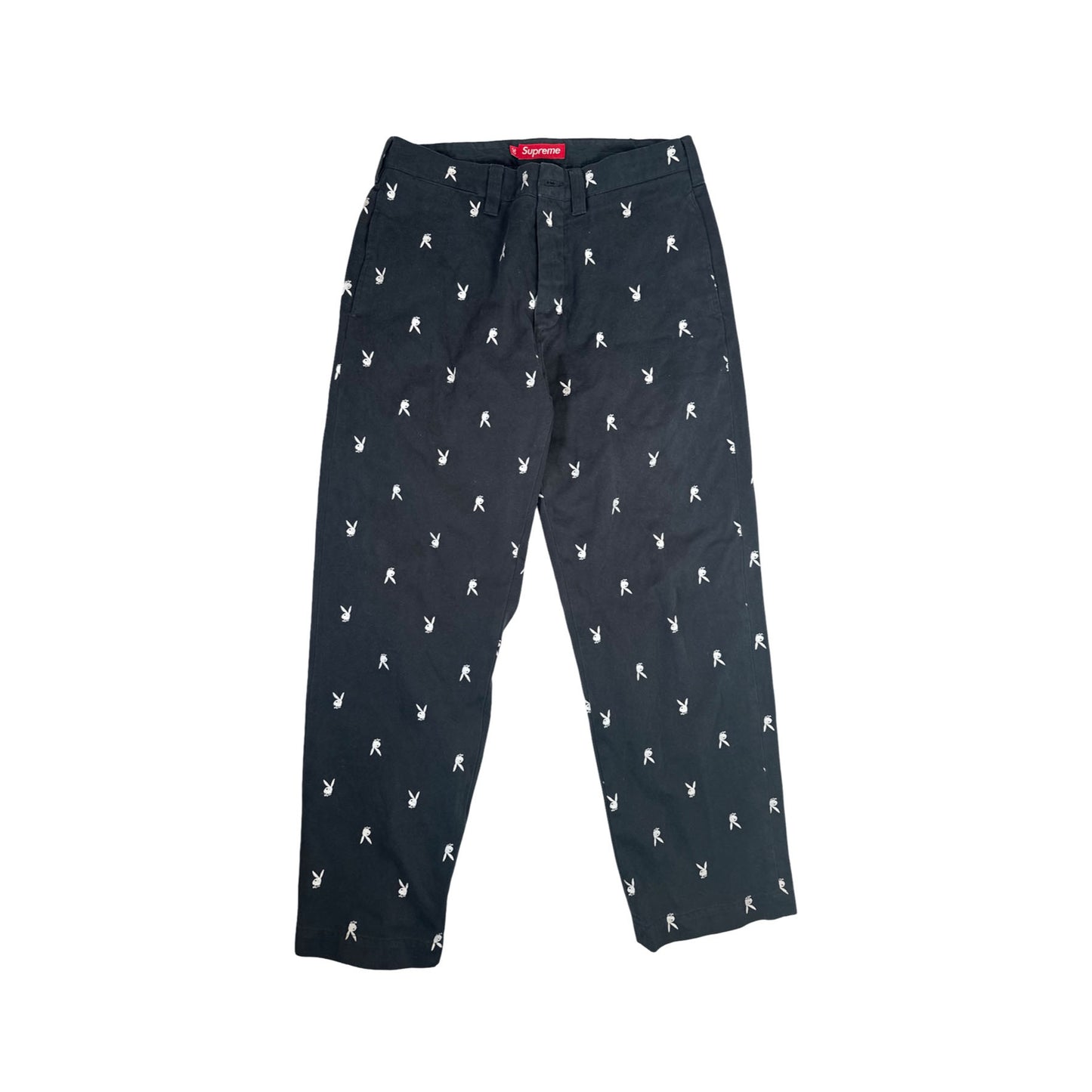 Supreme Chino Pant (SS26) Black Playboy [USED] - 30 (Used)