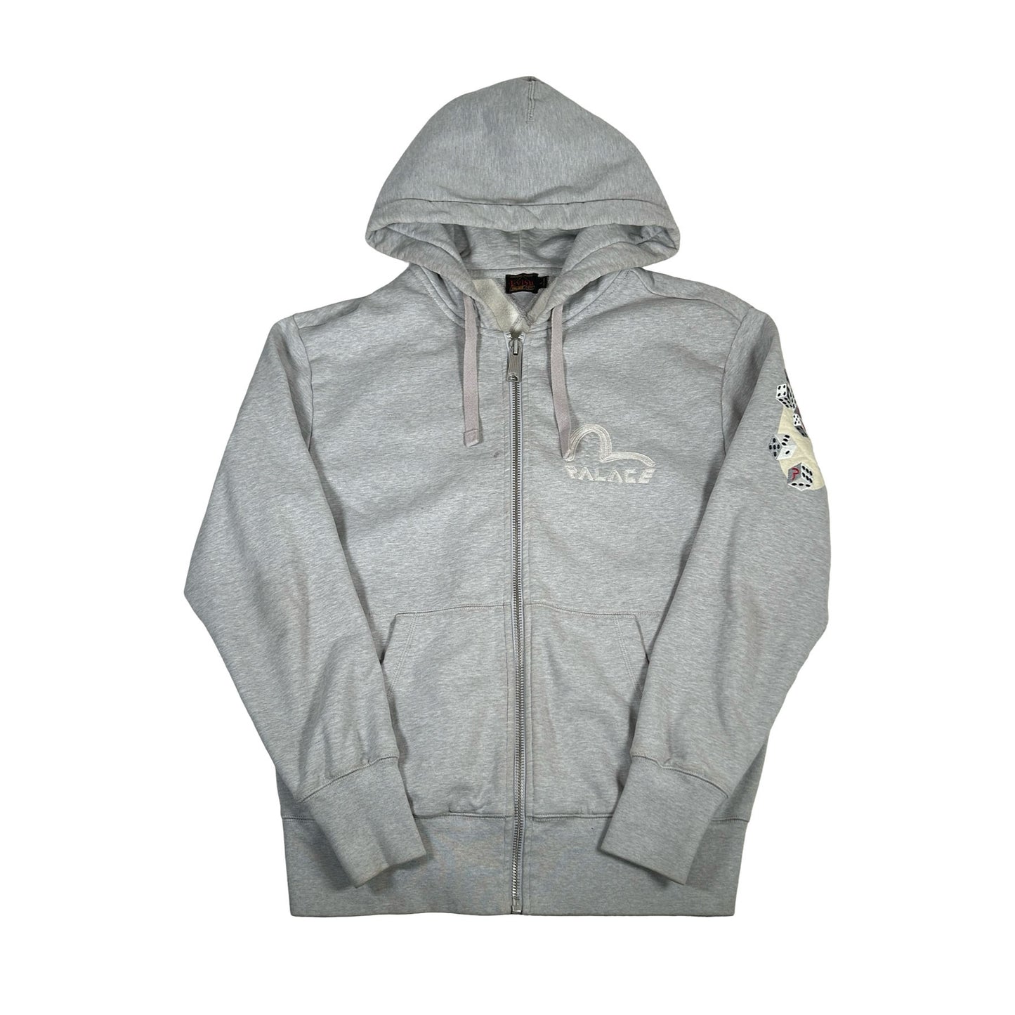 Palace x Evisu Zip Hood Grey Marl [USED] - L (Used)