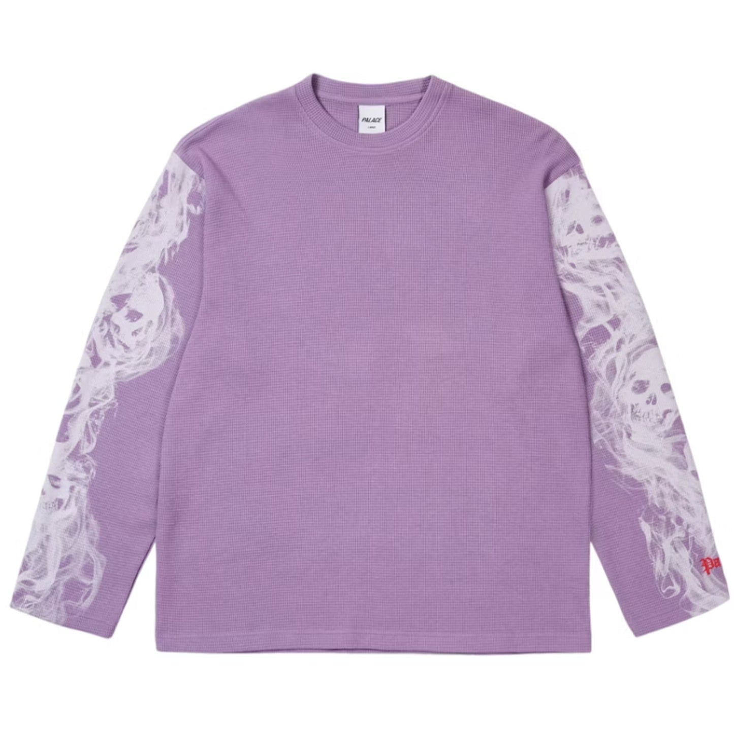 Palace Smoked Waffle L/S Tee Flat Grape [USED] - XL (Used)