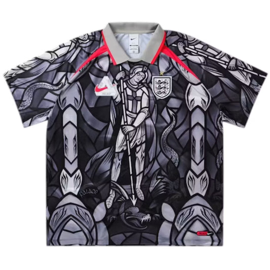 Palace x Nike England Dri-FIT Football Jersey Pewter Grey/Bright Crimson
