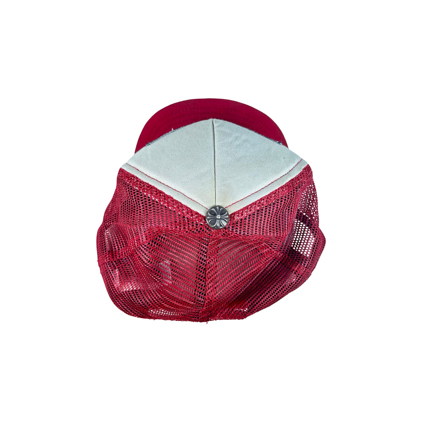 Chrome Hearts CH Hollywood Trucker Hat Red/White [USED2]