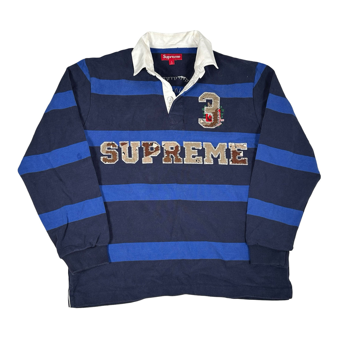Supreme Stripe Rugby (FW25) Navy [USED] - S (Used)