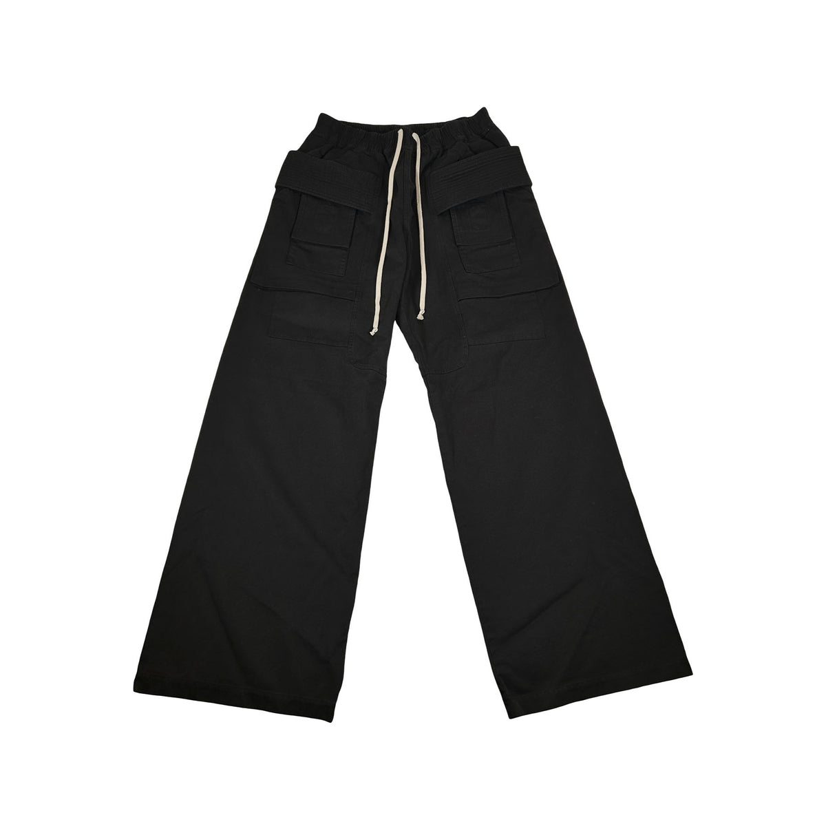 Rick Owens Creatch Cargo Wide-Leg Drawstring Pant Black [USED] - M (Used)