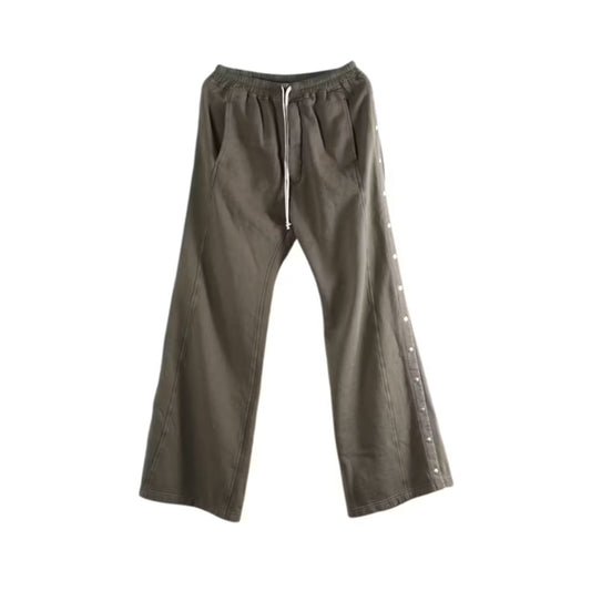 Rick Owens Drkshdw Pantaloni In Felpa Wide Pusher Pants Dark Dust