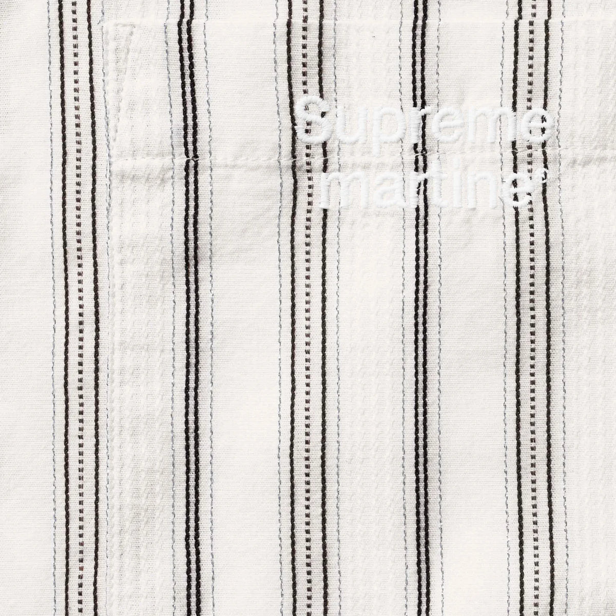 Supreme Martine Rose Metallic Stripe Shirt White