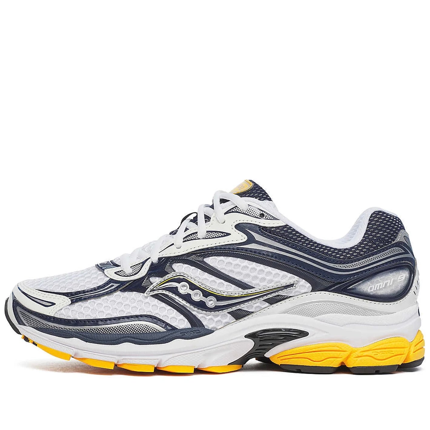 S70739 24 Saucony ProGrid Omni 9 White Navy Yellow