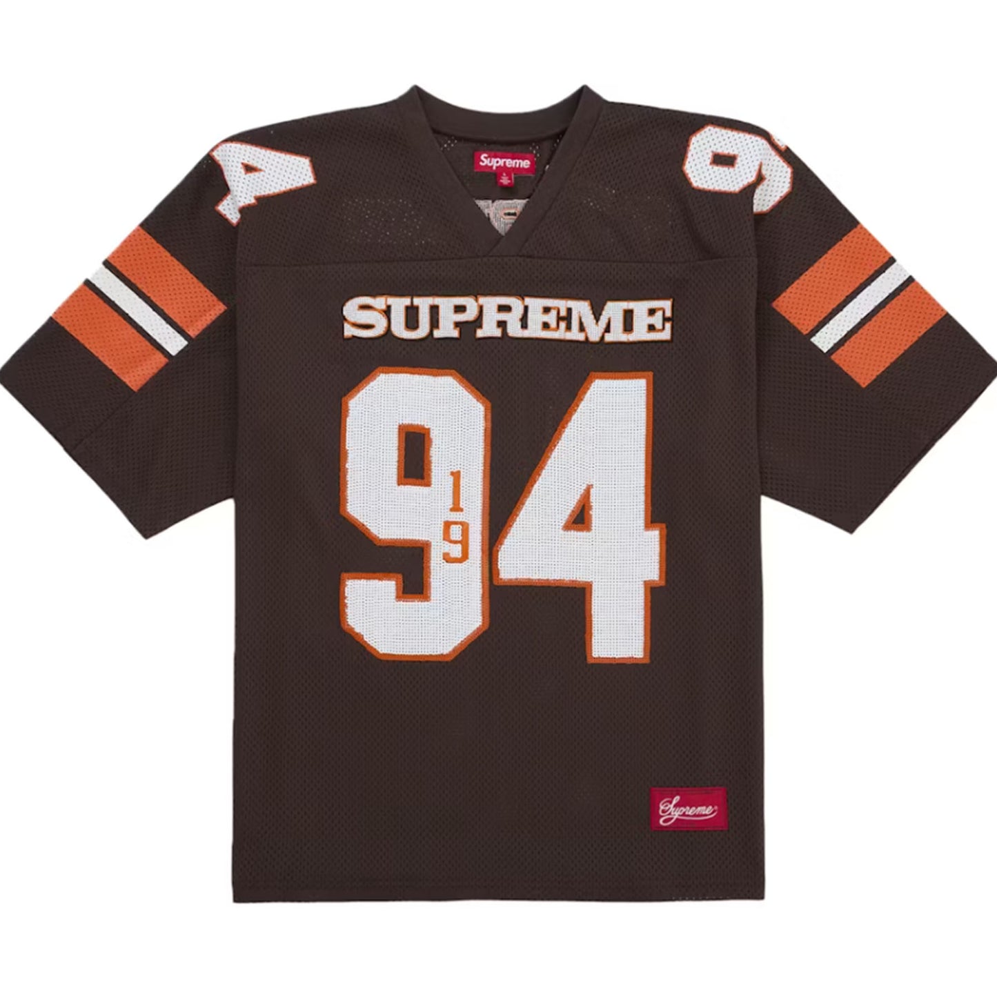 Supreme Sequin Football Jersey Brown