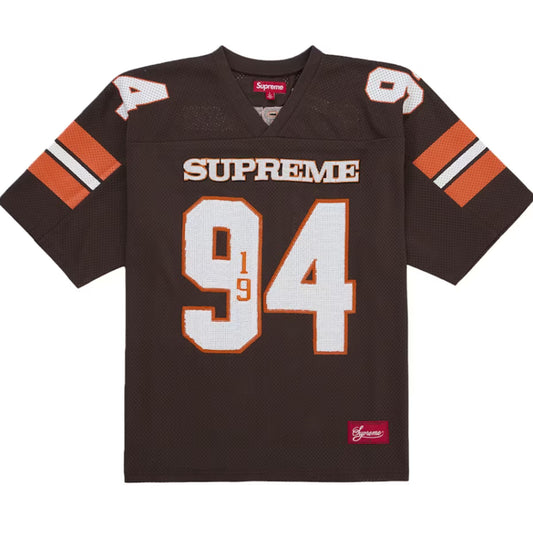 Supreme Sequin Football Jersey Brown