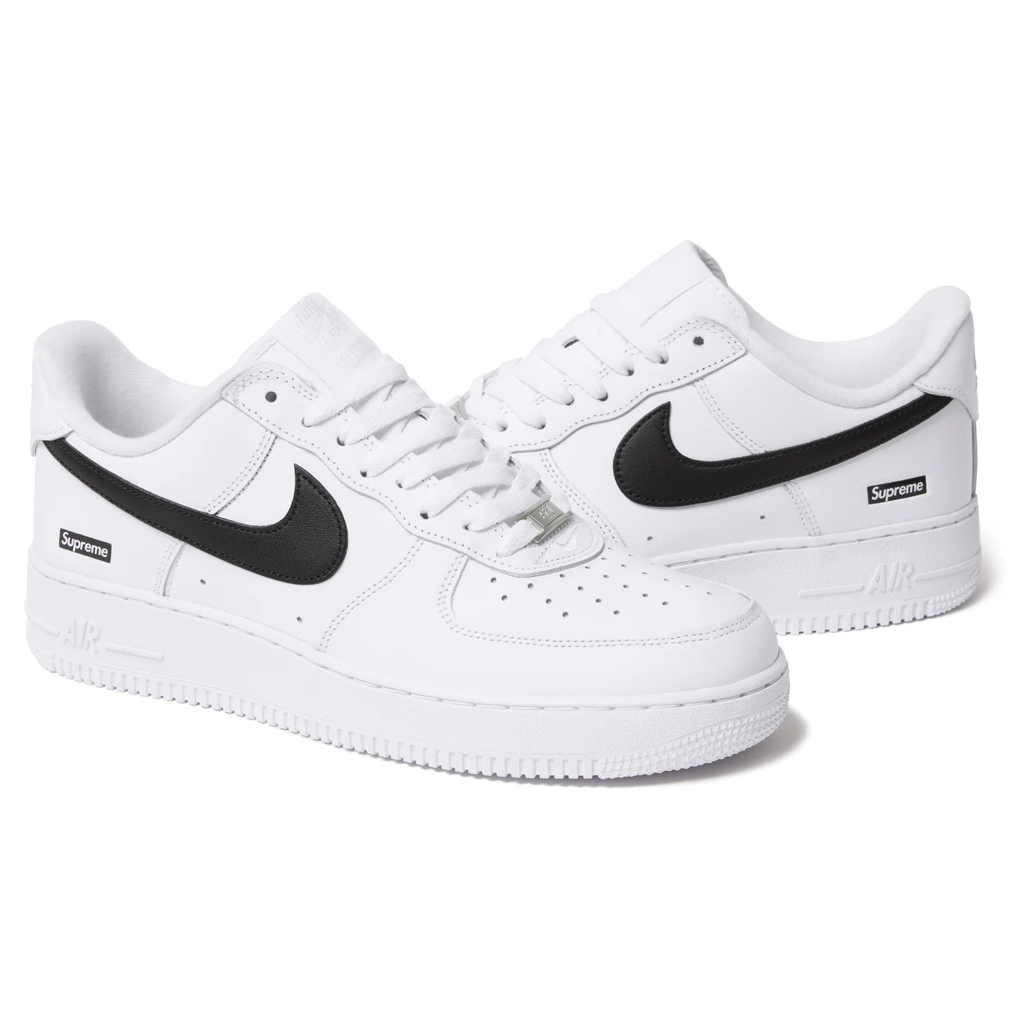 CU9225 102 Nike Air Force 1 Low Supreme White Black