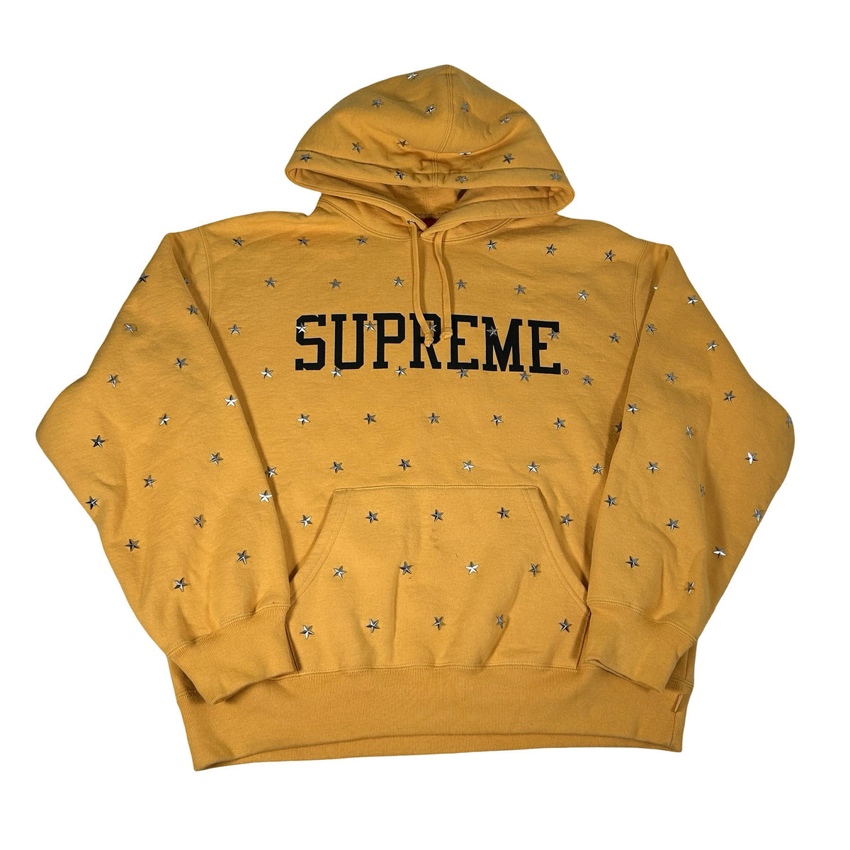 Supreme Stars Studded Hooded Sweatshirt Dusty Gold [USED] - M (Used2)