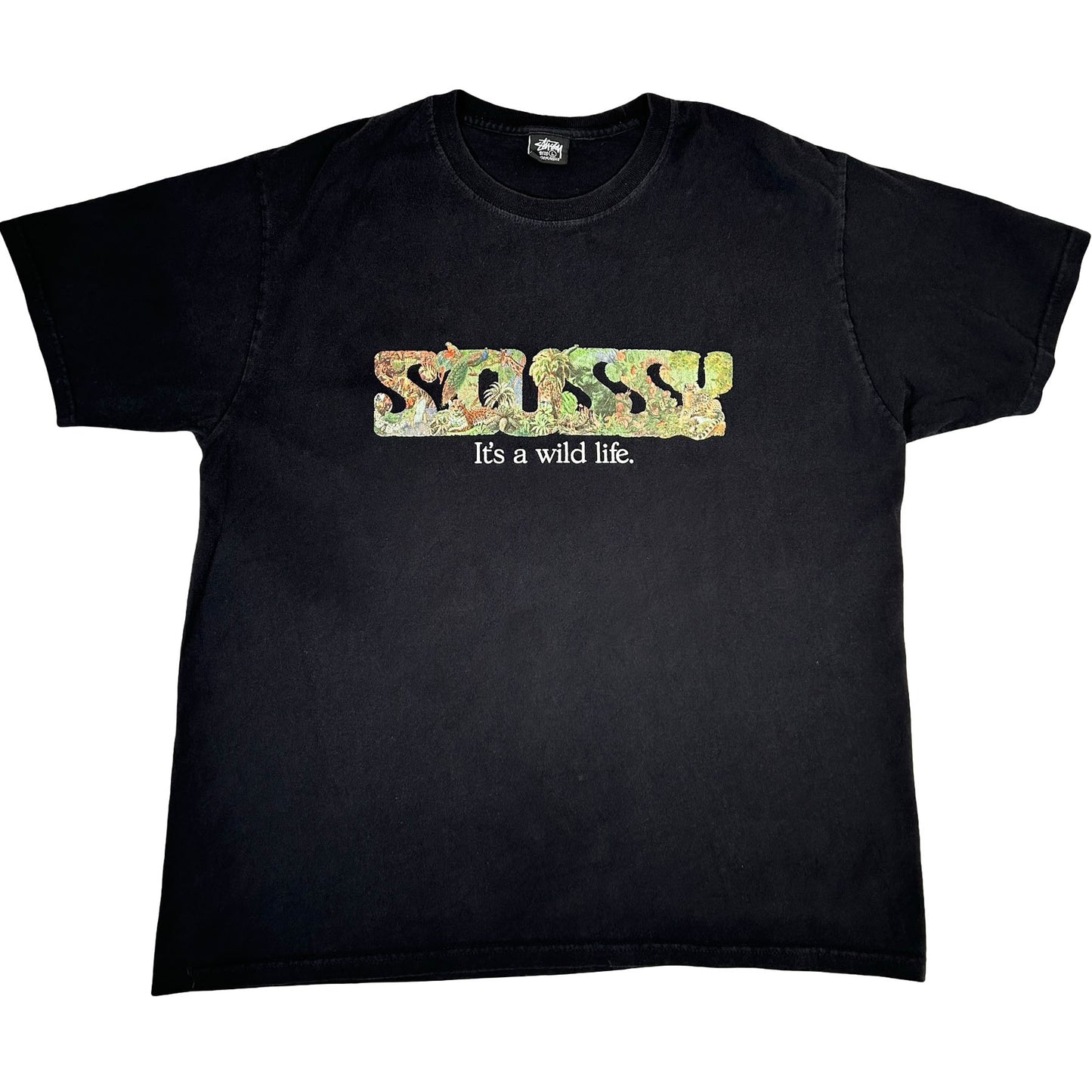 Stussy It's A Wild Life Tee Black [USED] L - (Used)