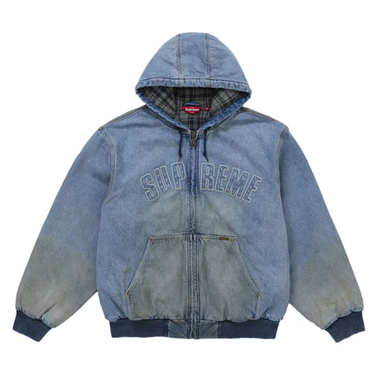 Supreme Reflective Arc Hooded Work Jacket Denim [USED] - L (Used)