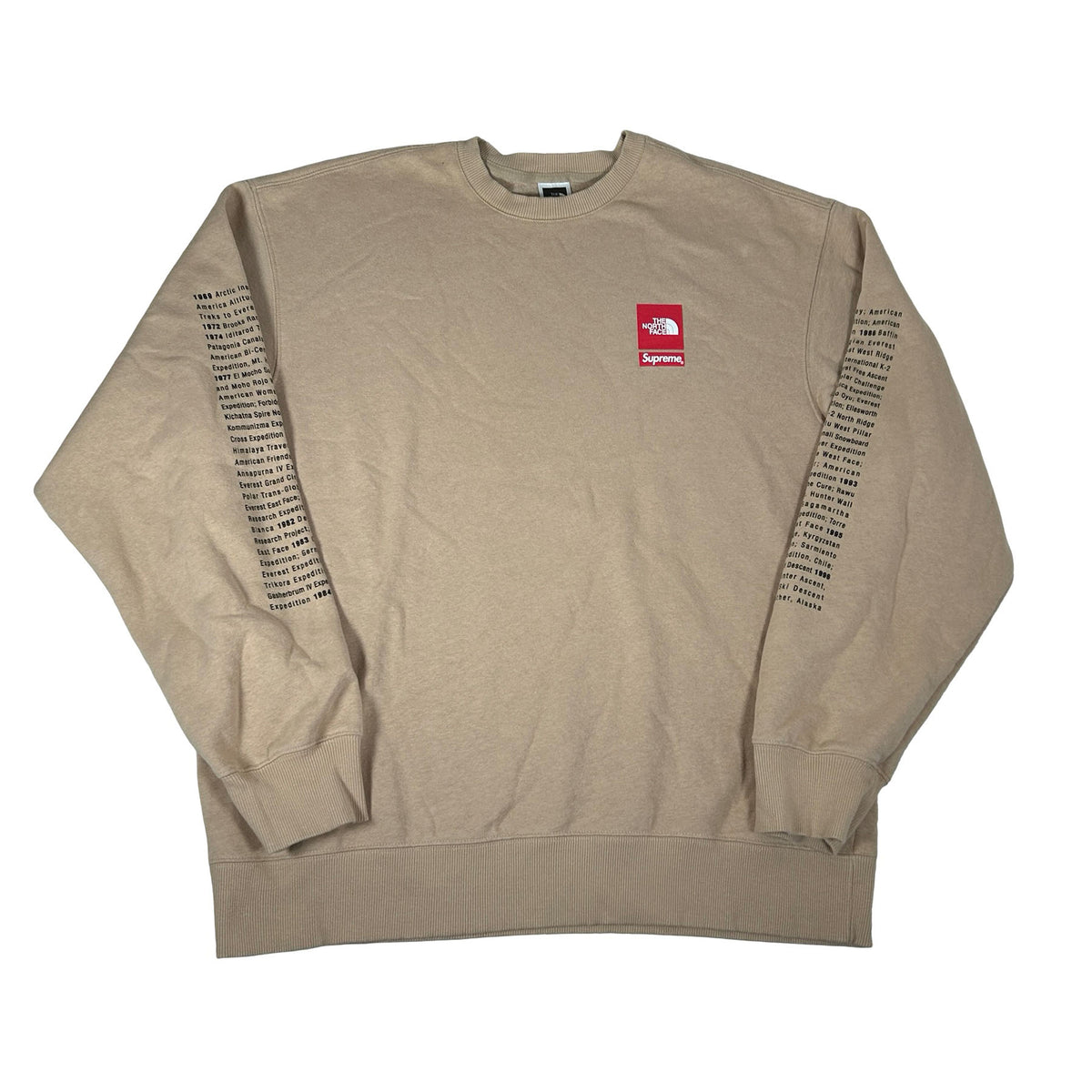 Supreme x The North Face Crewneck Khaki [USED] - L (Used)