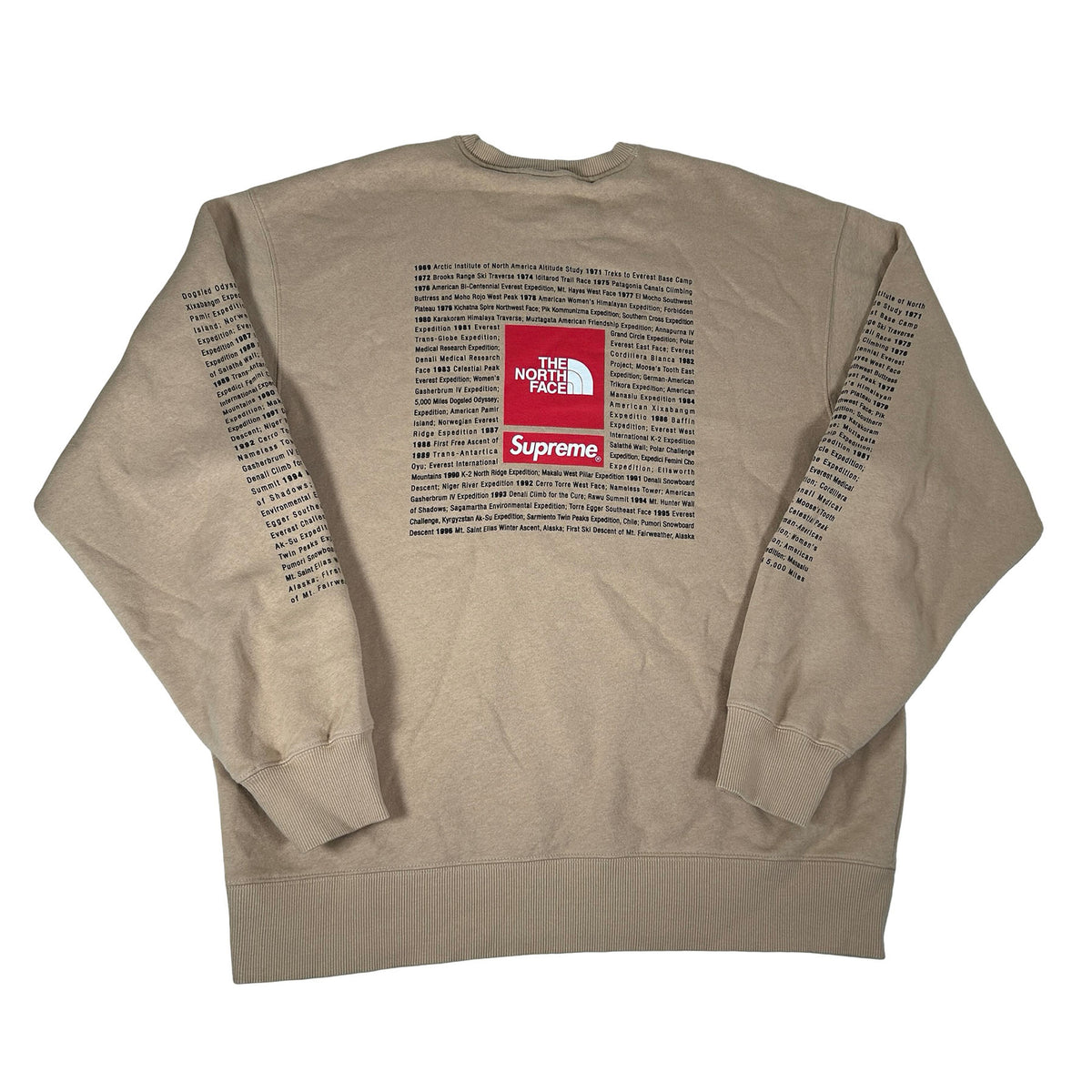 Supreme x The North Face Crewneck Khaki [USED] - L (Used)