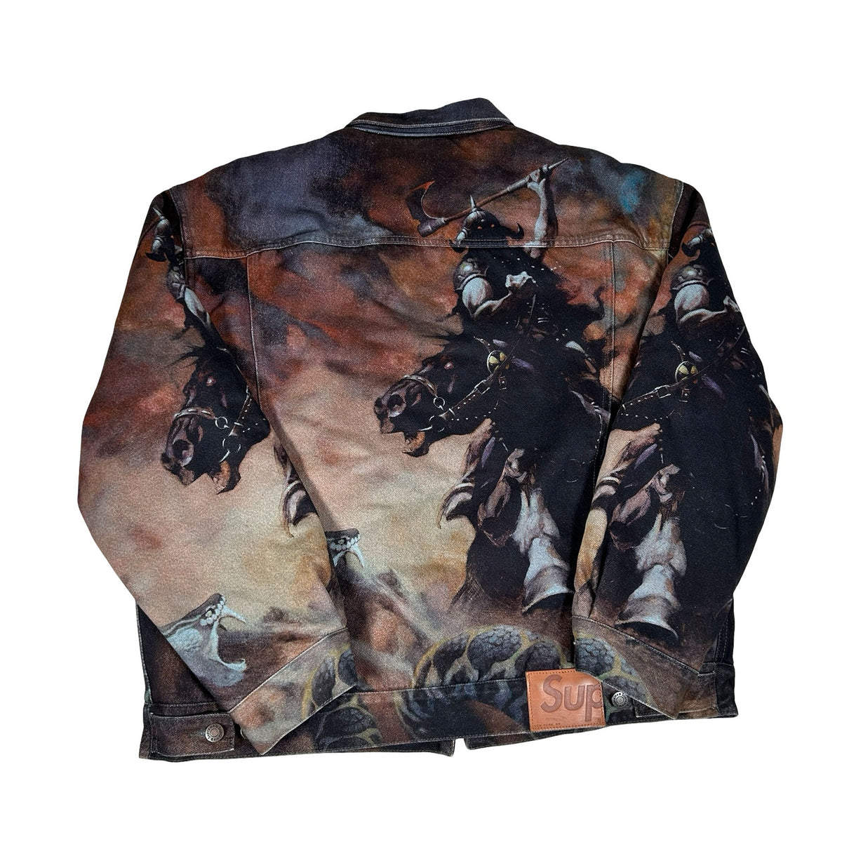 Supreme Frazetta Faux Shearling Lined Trucker Jacket Multicolor [USED] - L (Used)