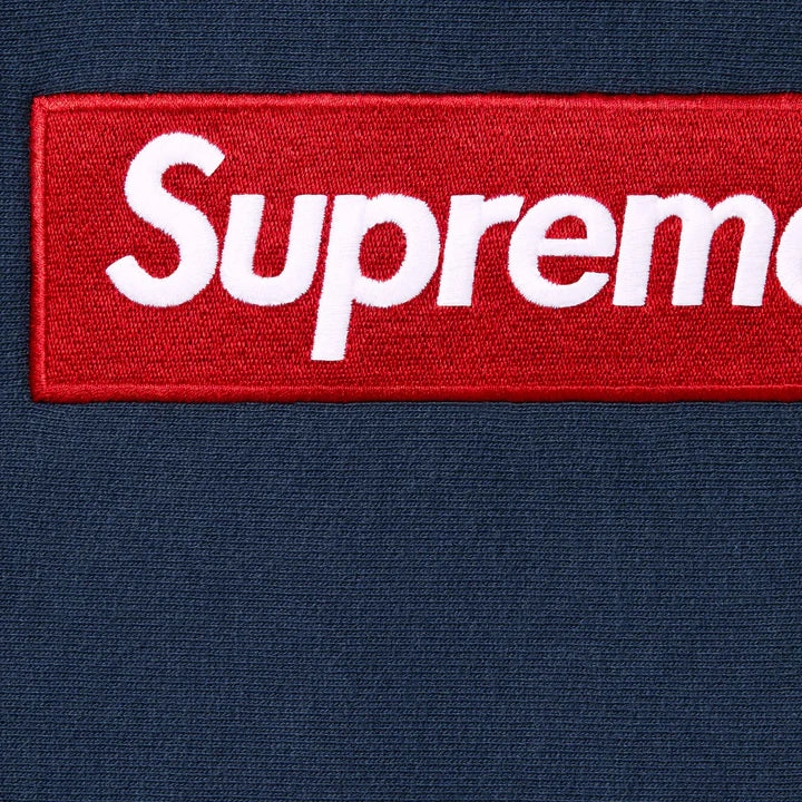 Supreme Box Logo Hooded Sweatshirt FW24 Navy