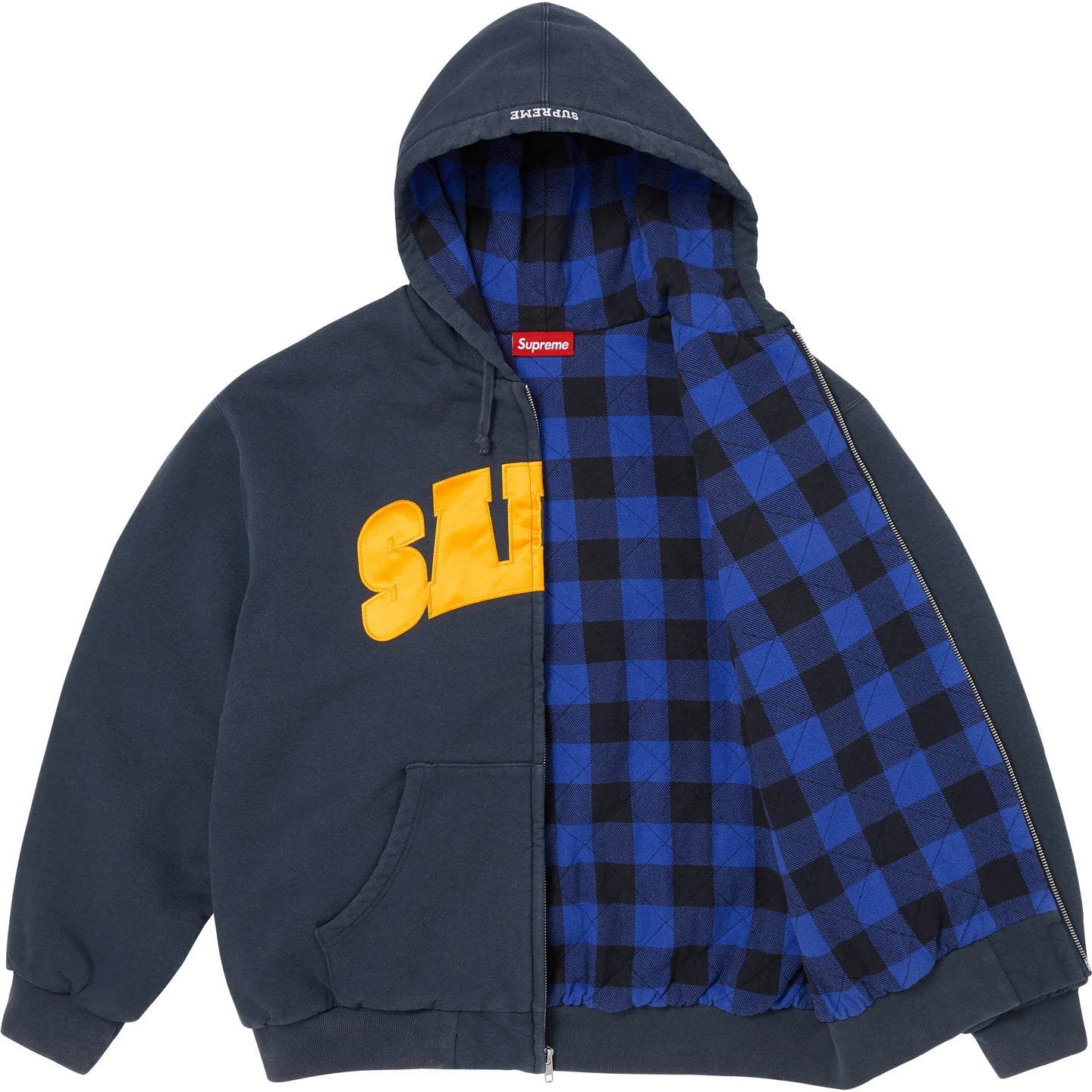 Supreme SALEM Zip Up Hooded Sweatshirt Navy