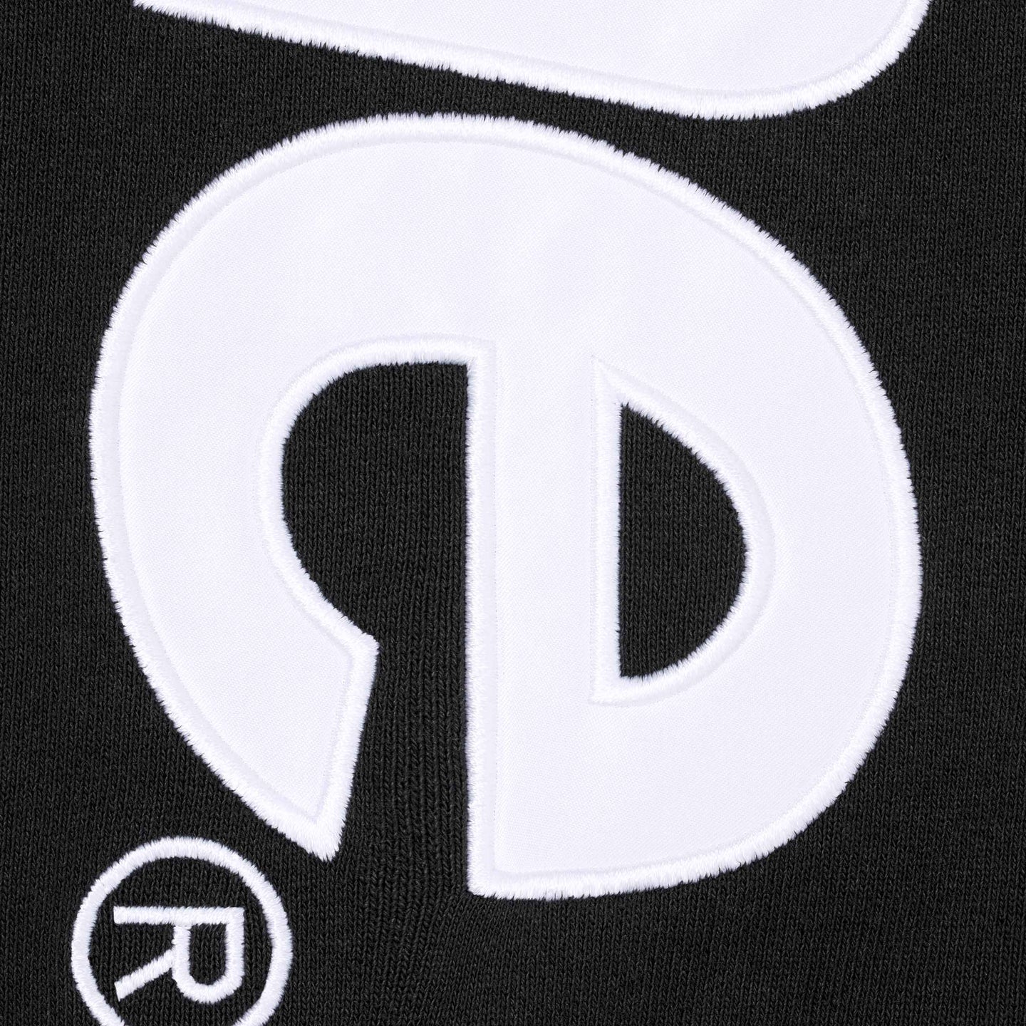 Supreme Satin Applique Hooded Sweatshirt (SS26) Black