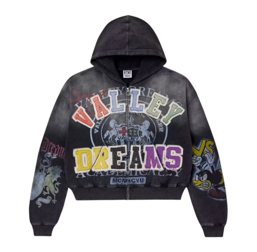 Vale Forever Blasted Zip Up Hoodie Black [USED] - XL (Used)
