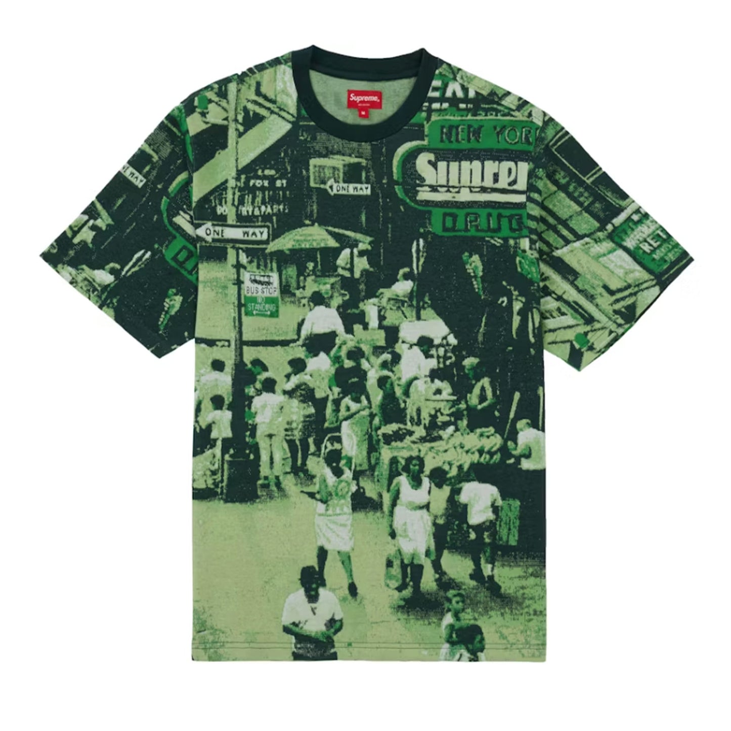 Supreme Street Scene Jacquard S/S Top Green [USED] - M (Used)