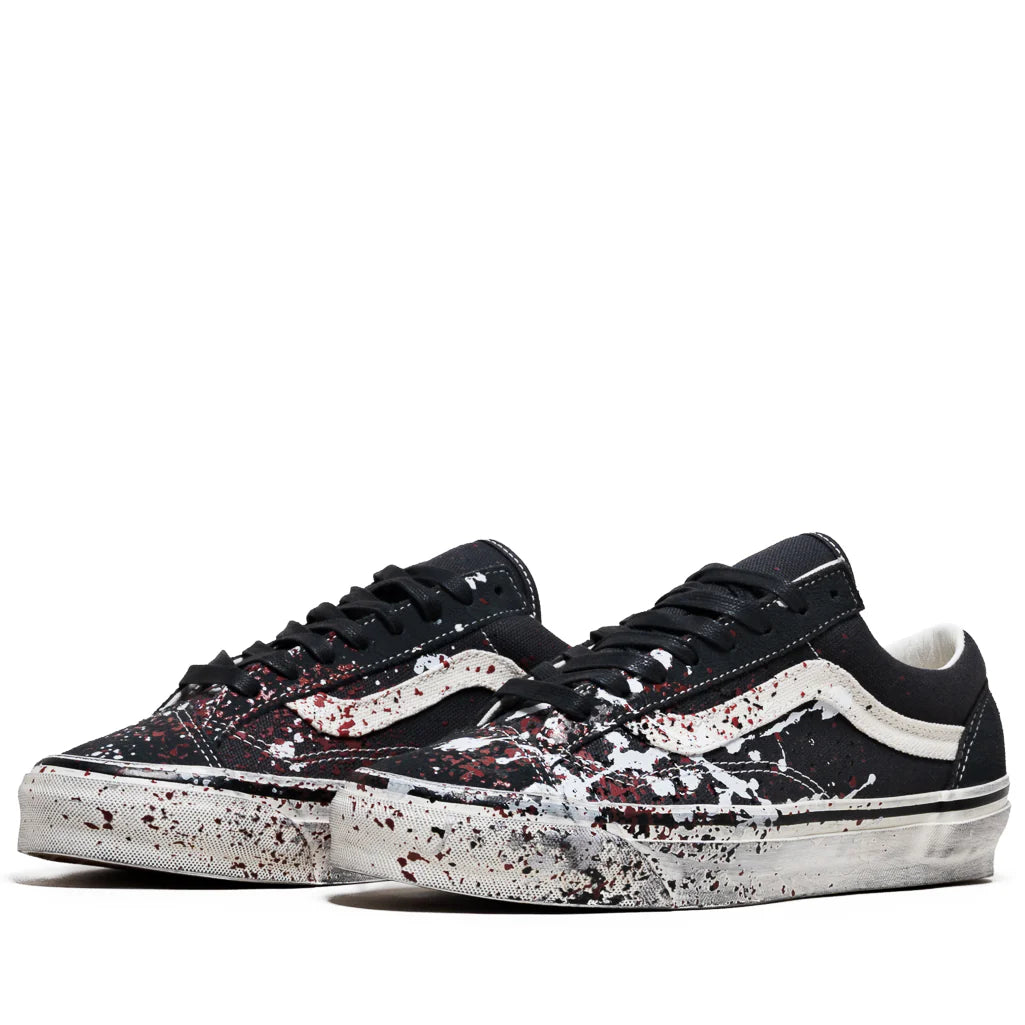 VN000D9RH91 Vans Premium Old Skool 36 Paint Splatter Charcoal Grey