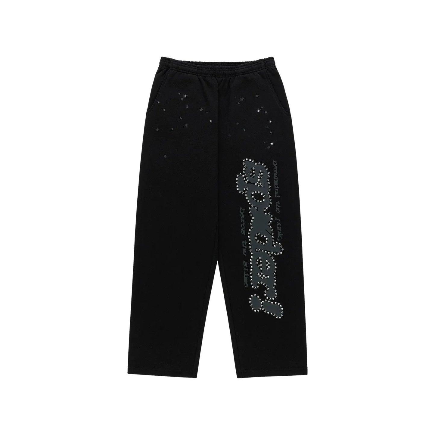 Sp5der Rhinestone Punk V2 Sweatpant Black