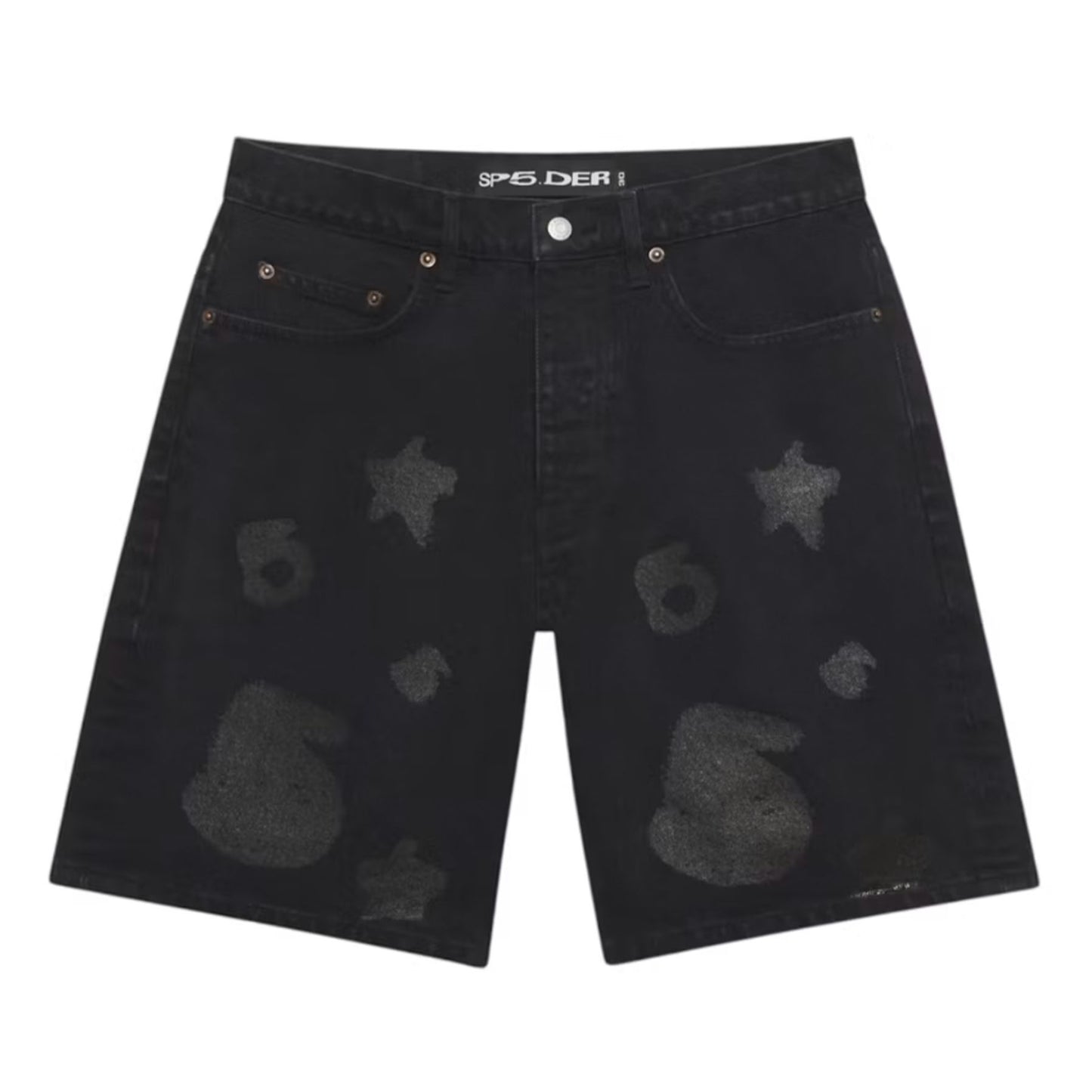 Sp5der Beluga Denim Short Black Denim