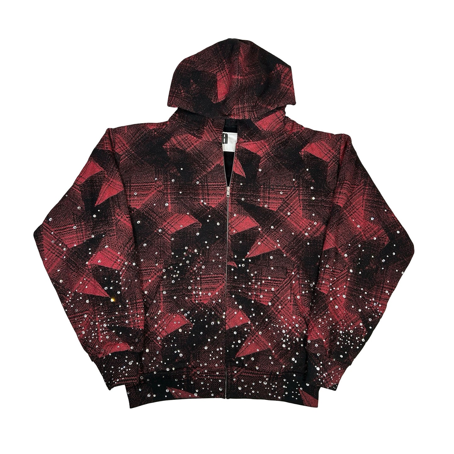 Sp5der Star Plaid Full Zip Hoodie [USED] - M (Used)
