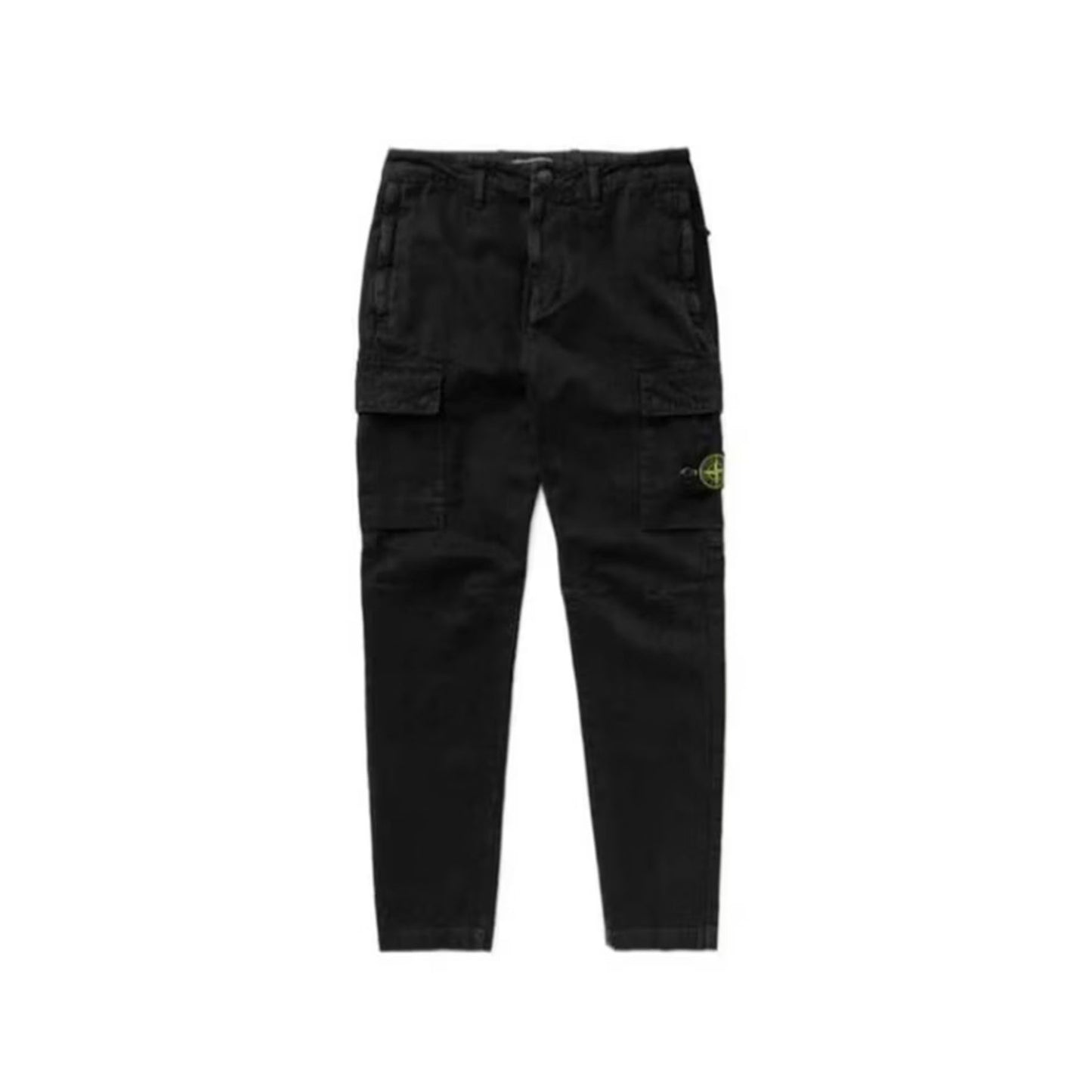 Stone Island Logo-Patch Tapered Trousers Black [USED] - 40 (Used)