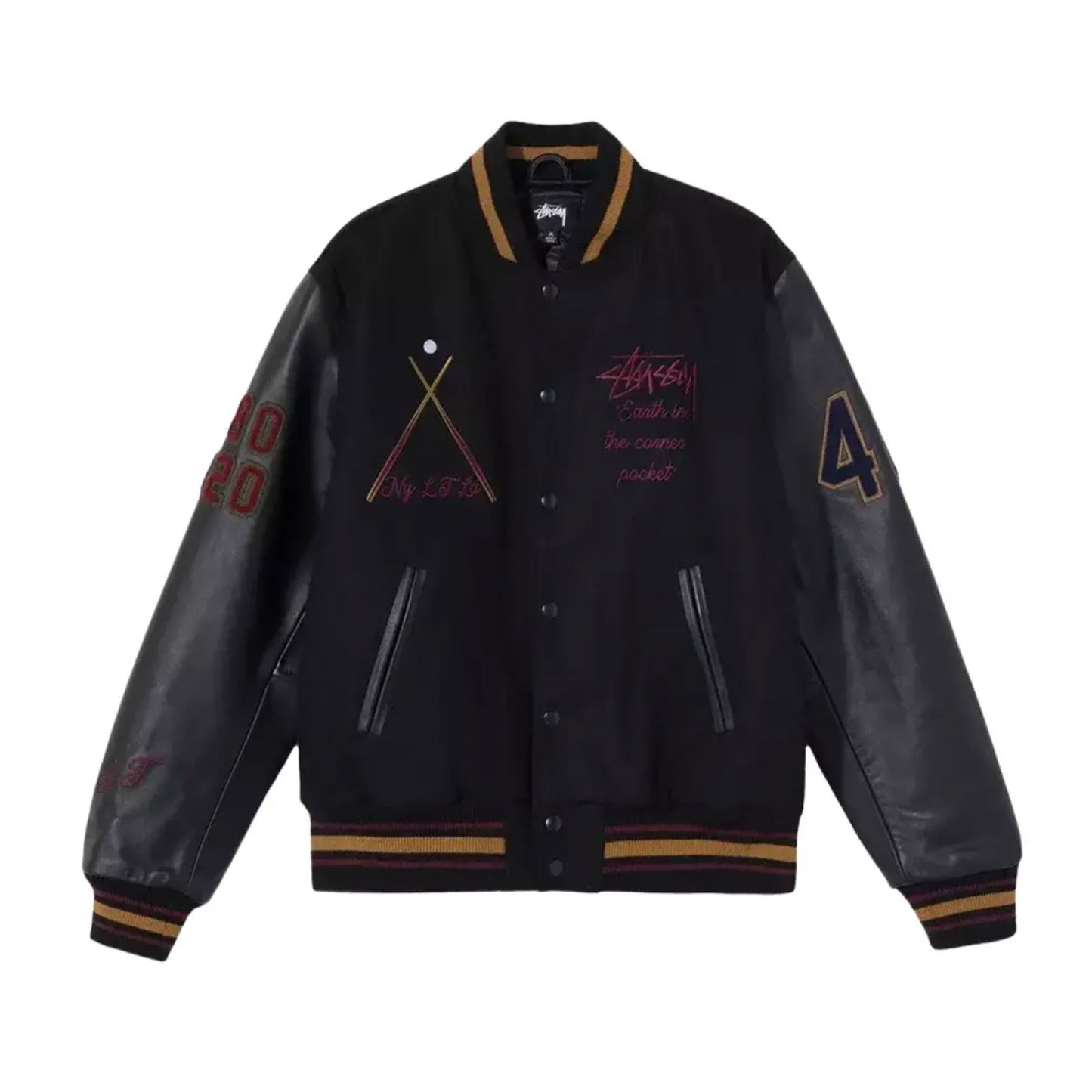 Stussy 40th Anniversary Varsity Jacket Black [USED] - L (Used)