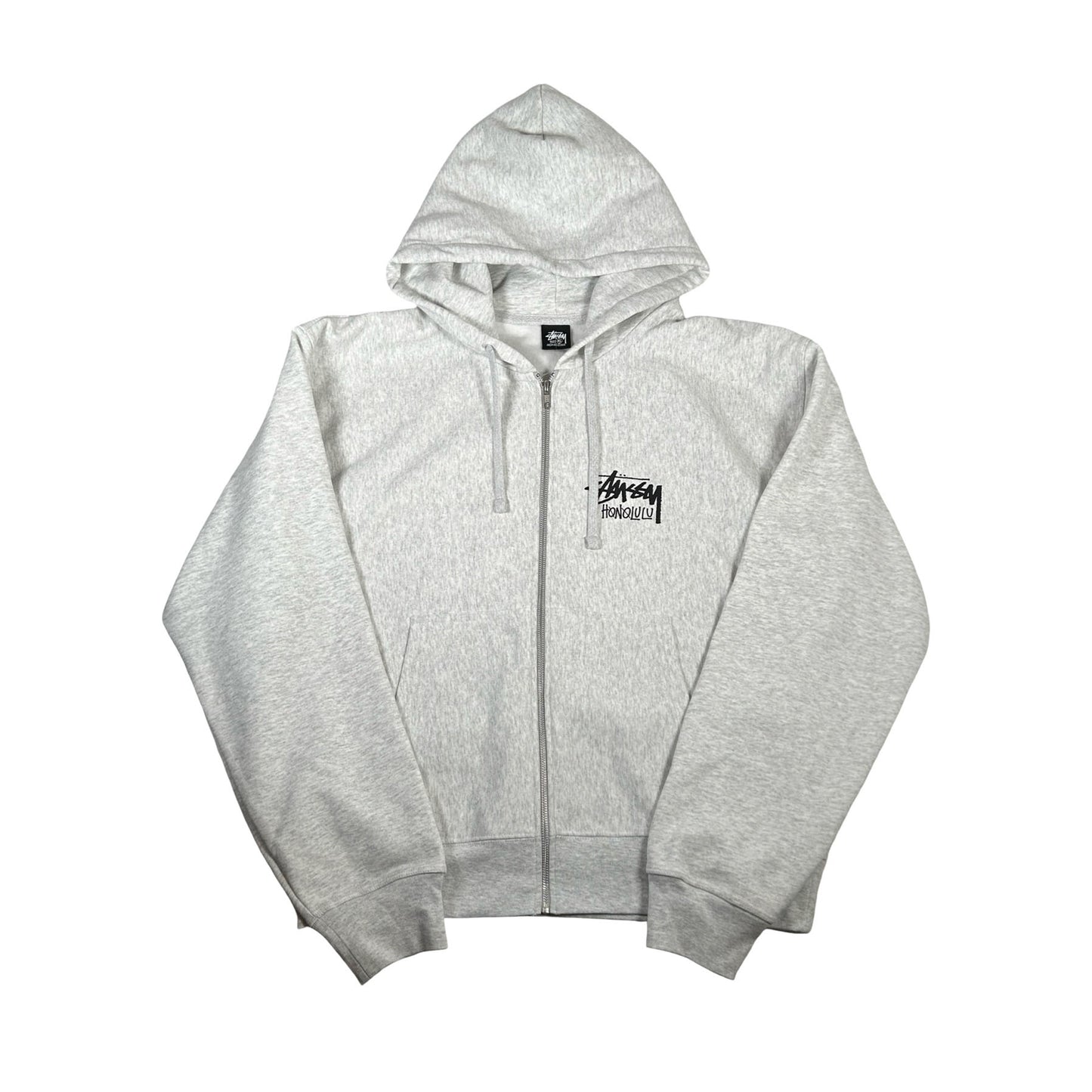 Stussy Stock Honolulu Zip Hoodie Ash Heather