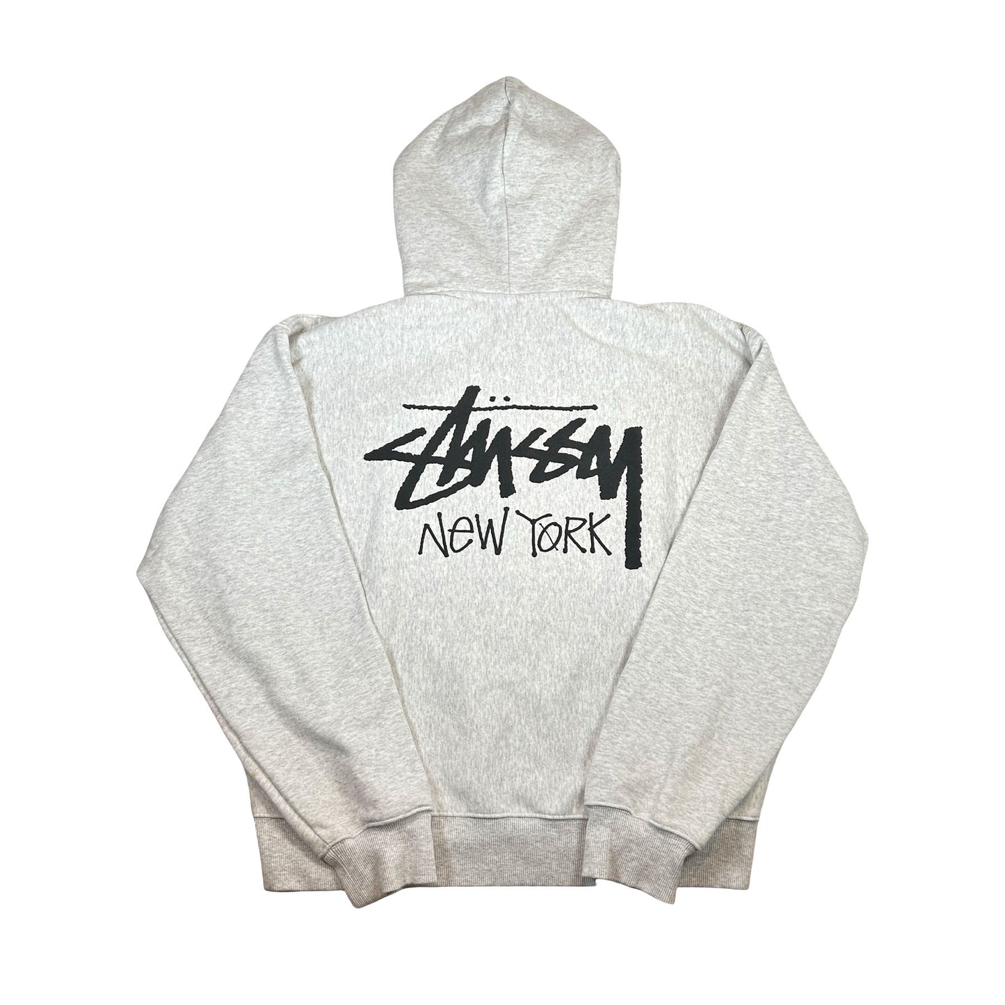 Stussy Stock New York Zip Hoodie Grey [USED] - XXL (Used)