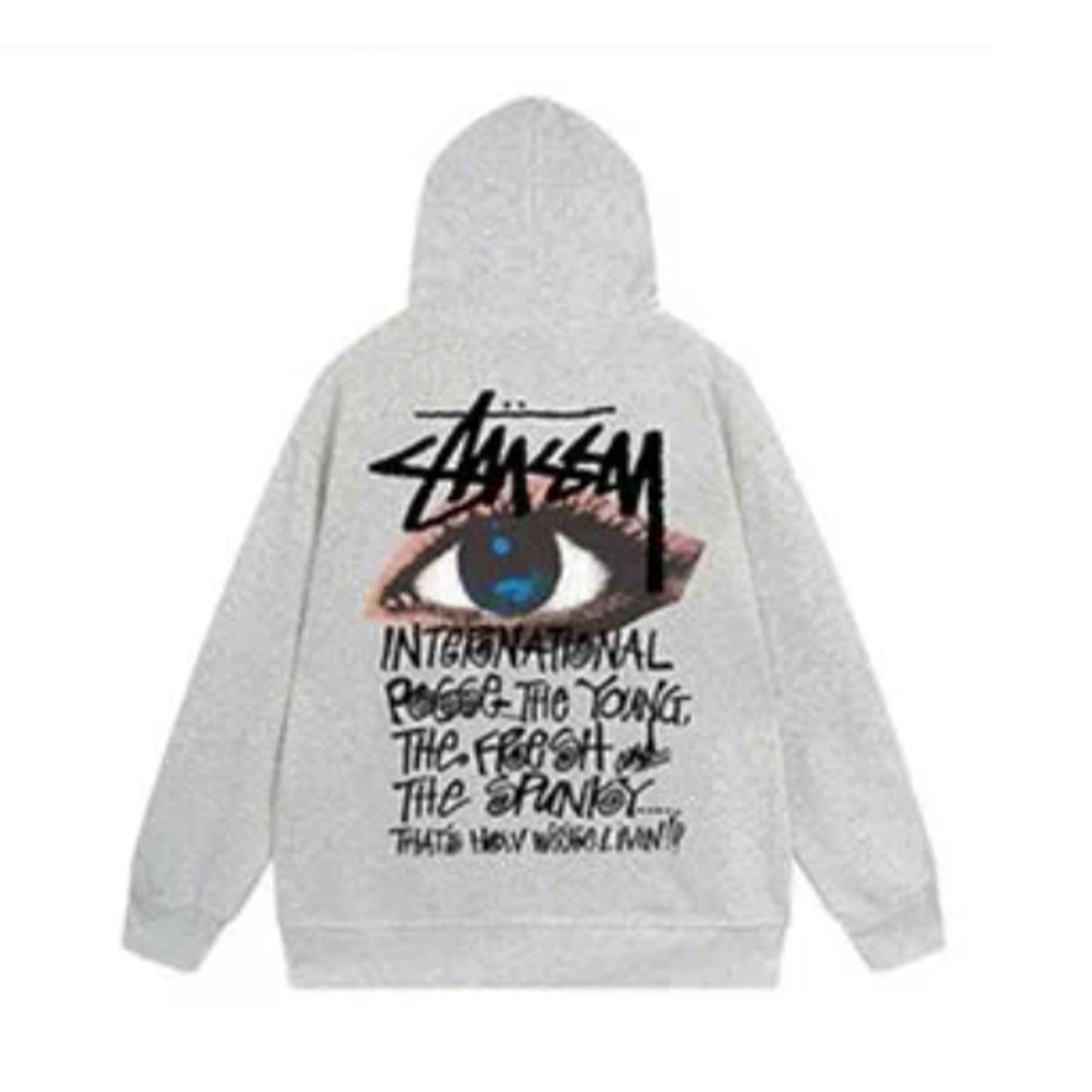 Stussy Ocular Hood Hoodie In Gray [USED] XL - (Used)