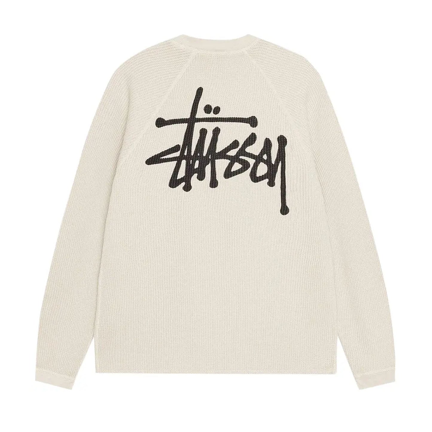 Stussy Raglan Thermal L/S Crew Bone