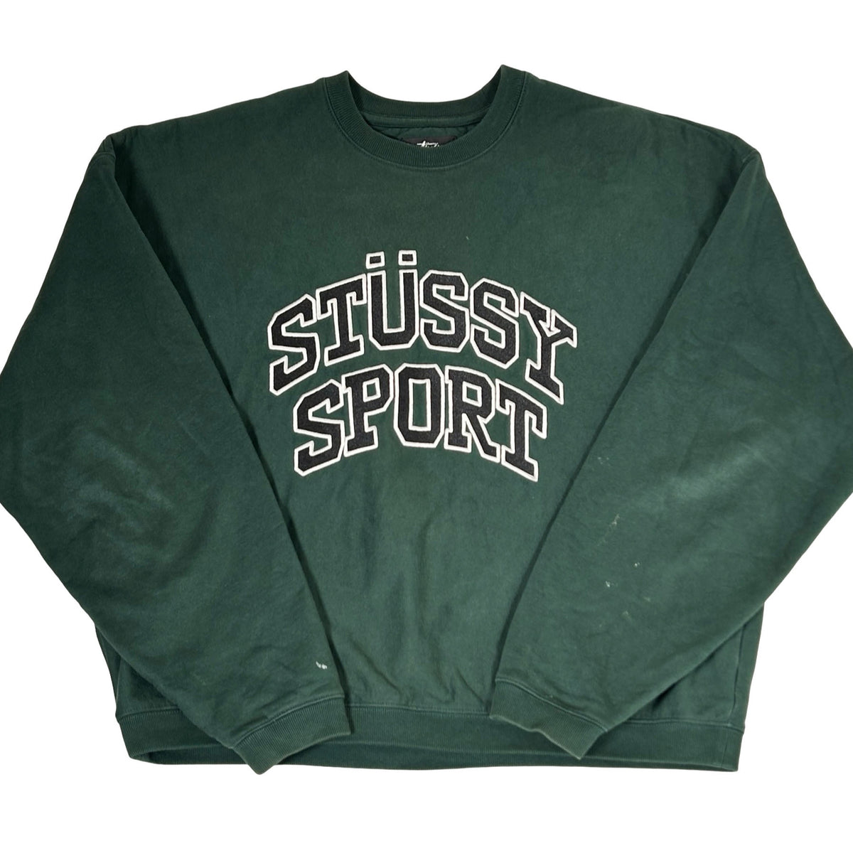 Stüssy Sport Relaxed Oversized Crew Green [USED] - L (Used)