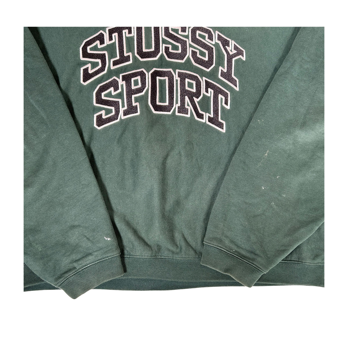 Stüssy Sport Relaxed Oversized Crew Green [USED] - L (Used)