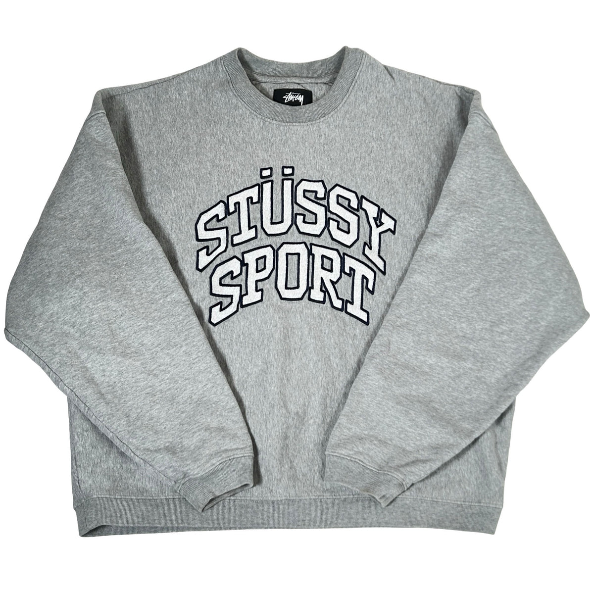 Stüssy Sport Relaxed Oversized Crew Grey [USED] - L (Used)